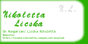 nikoletta licska business card